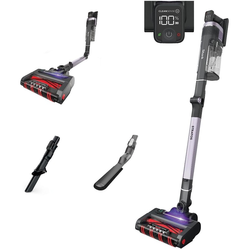 Shark Stratos Cordless Vacuum with Clean Sense IQ and Odor Neutralizer, MultiFlex Wand, Includes Duster Crevice Tool & Anti-Allergen Brush, Up To 60 Minute Runtime, Ash Purple, IZ862H
