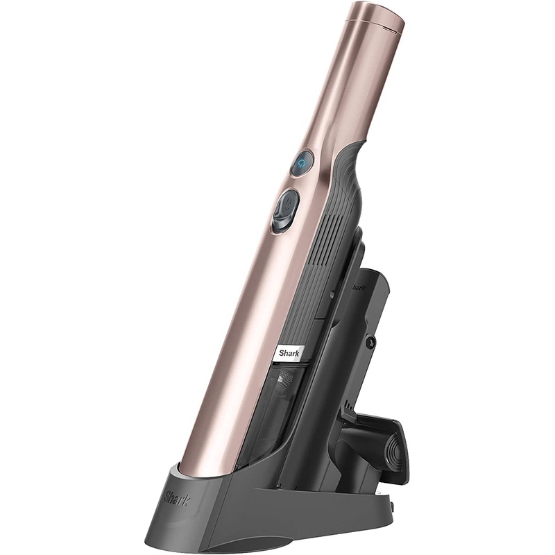 Shark WV201RGBRN WANDVAC Cordless Hand Vac, Lightweight and Portable at 1.4 lbs. with Powerful Suction, Charging Dock, One-Touch Empty for Car & Home, Rose Gold