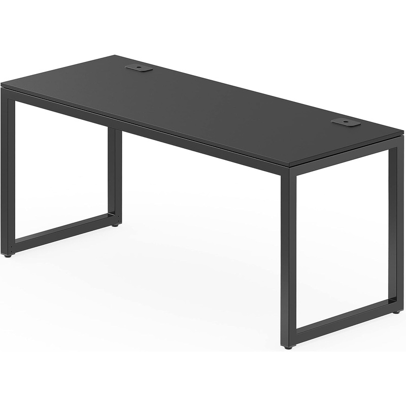 SHW Home Office 55-Inch Large Computer Desk, 24 Deep, Black