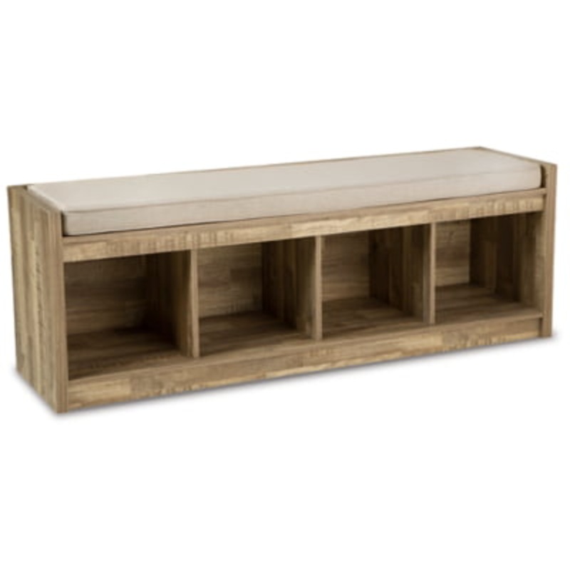 Signature Design by Ashley Gerdanet Storage Bench, Beige/Brown