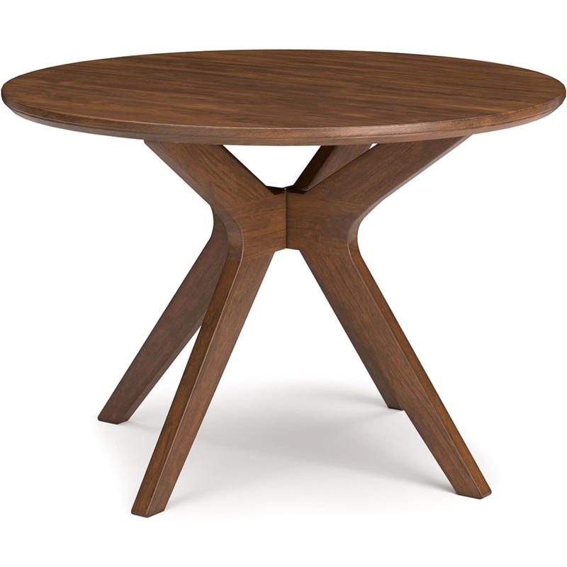 Signature Design by Ashley Lyncott Traditional Round Dining Room Table, Seats up to 4, Brown