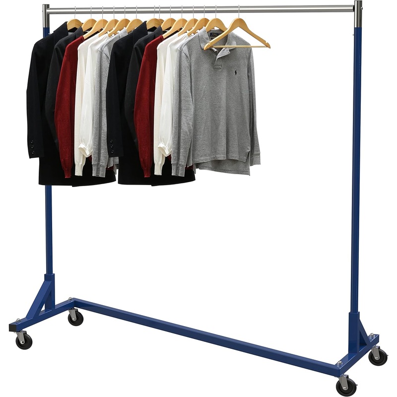 Simple Houseware Commercial Z Base Garment Rack, Blue