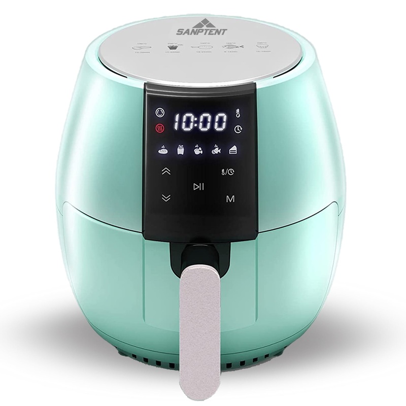 Sanptent 5.8 Quart Air Fryer, Electric Hot Oven Oilless Multifunctional Cooker with Digital LED Touchscreen, Auto Shut-off, ETL Certified, Best Present Gift (Black)