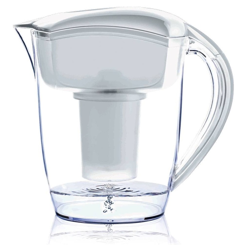 Santevia Classic Alkaline Water Filter Pitcher | Water Filtration System | Chlorine and Lead Filter | Water Purifier Pitcher | 9-Cup Home Water Filter