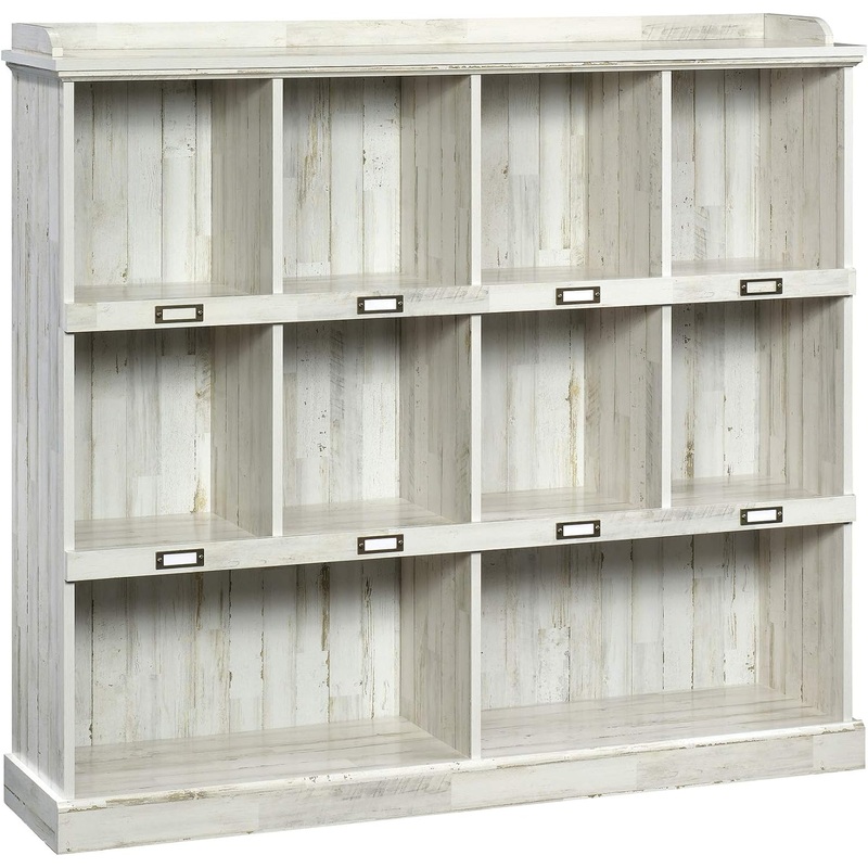 Sauder Barrister Lane Bookcase, L: 53.15 x W: 12.13 x H: 47.52, White Plank finish