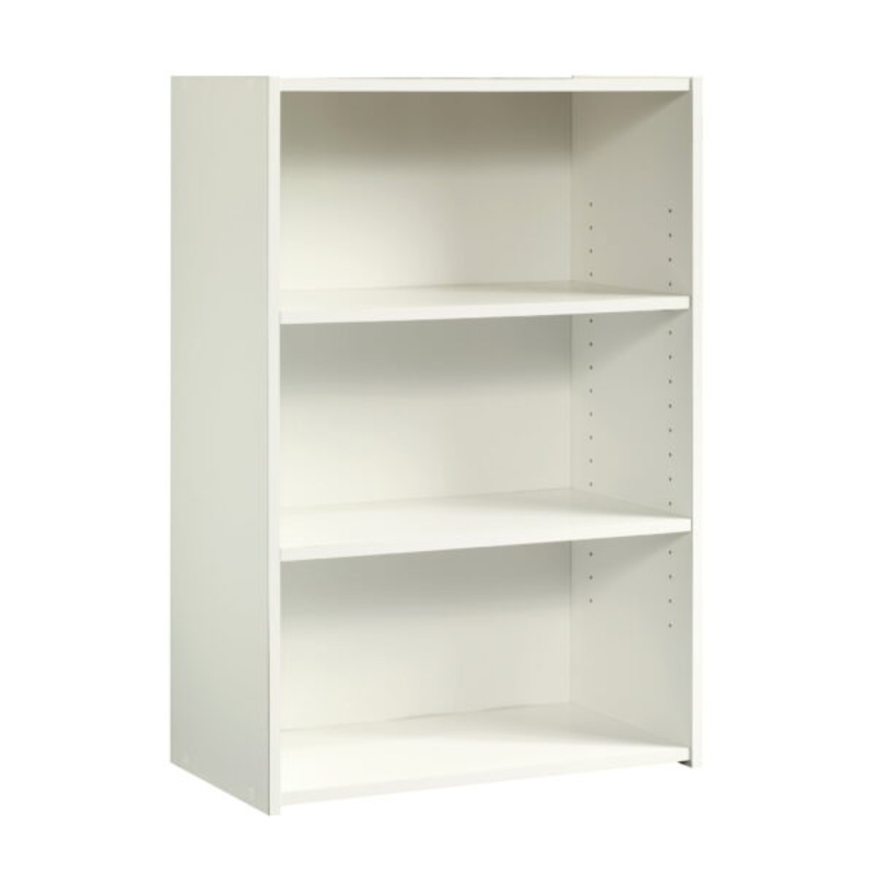 Sauder Beginnings 35 3  Shelf Standard Bookcase, Soft White Finish