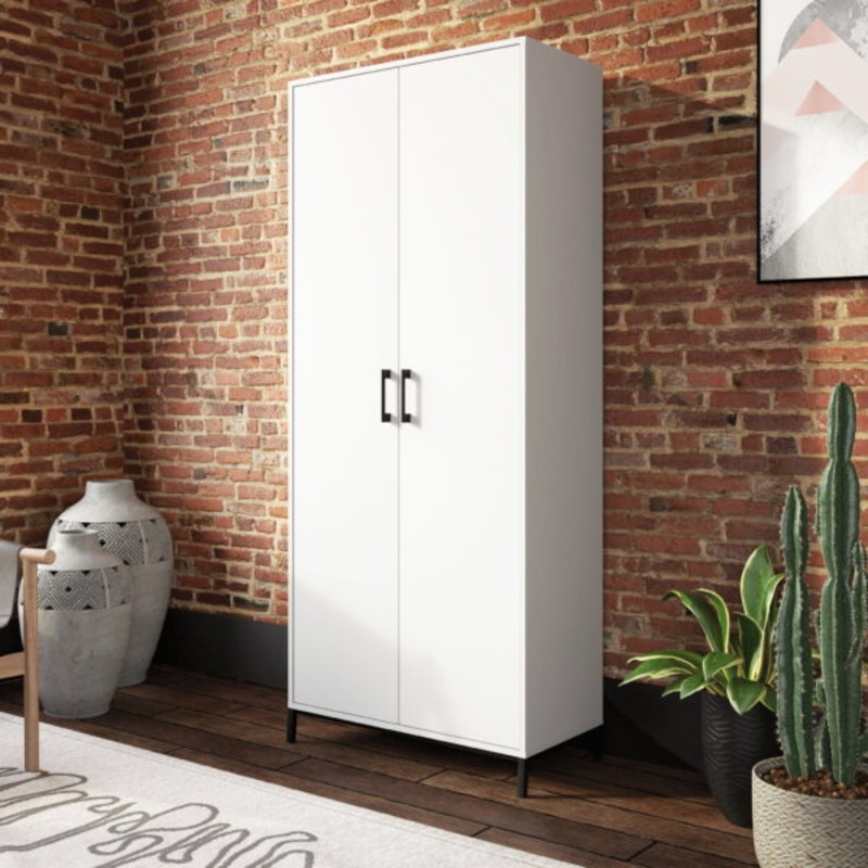 Sauder Curiod Storage Cabinet, White Finish