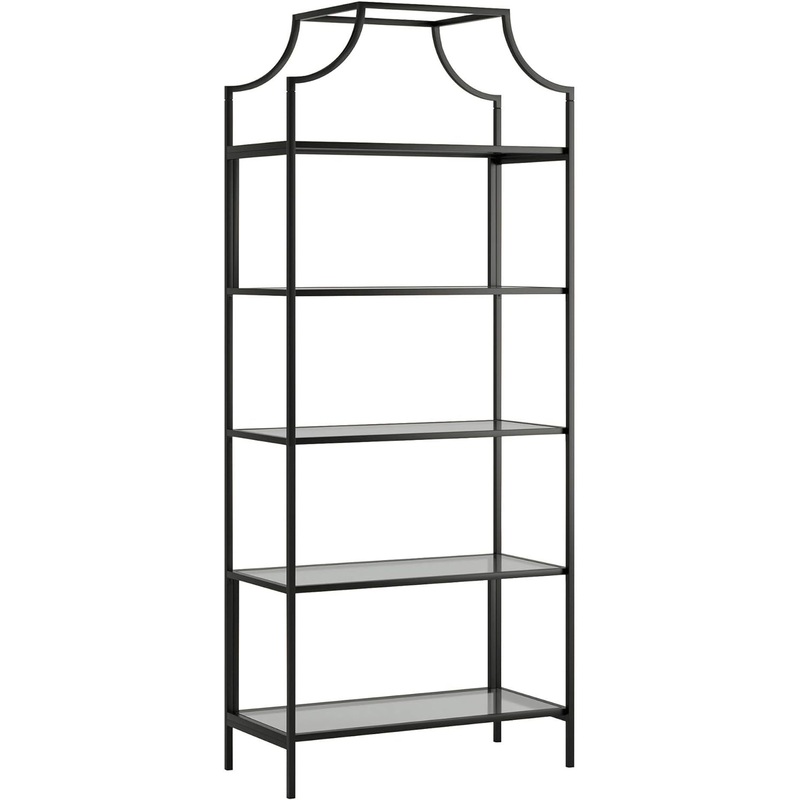 Sauder Harvey Park Bookcase/Book Shelf, Black