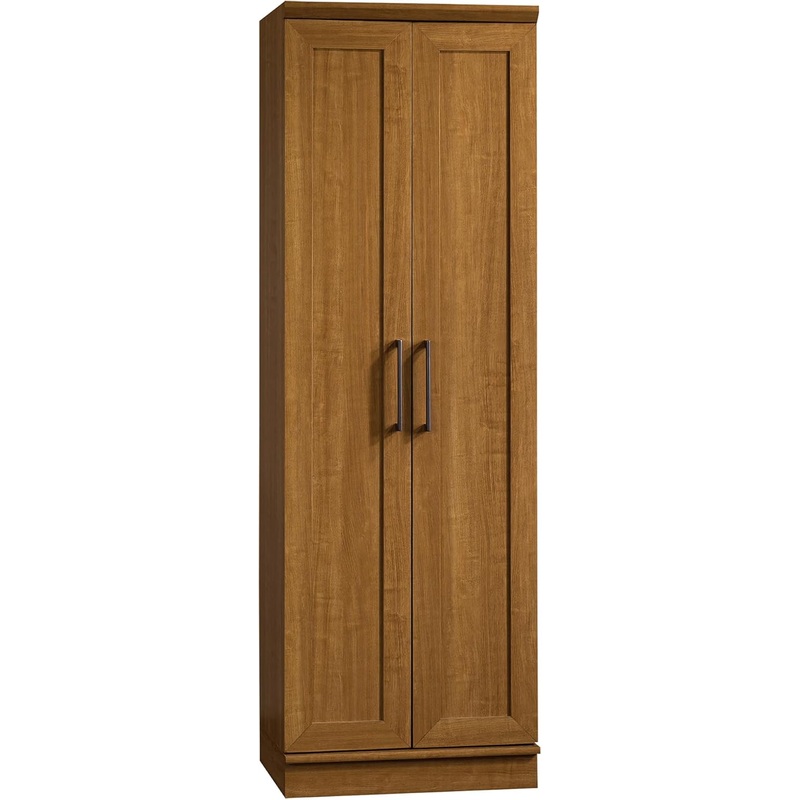 Sauder HomePlus Storage Pantry cabinets, L: 23.25 x W: 17 x H: 71.18, Sienna Oak finish