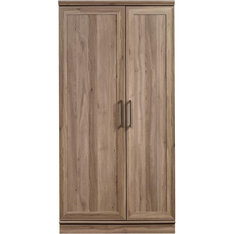 Sauder HomePlus Storage Pantry cabinets, L: 35.35 x W:17.09 x H: 71.22, Salt Oak finish