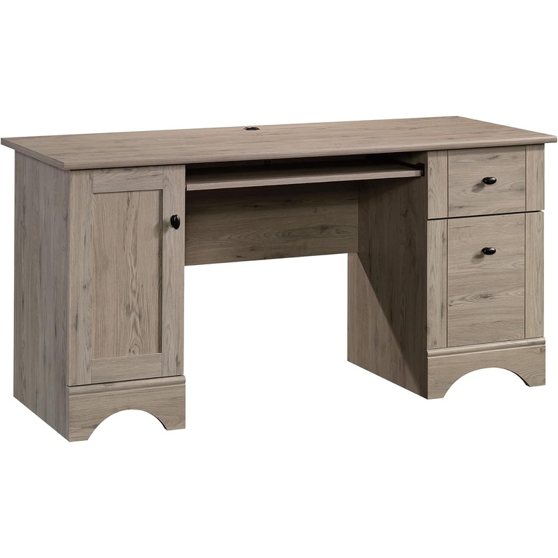 Sauder Miscellaneous Office Computer Desk with Drawers, Laurel Oak
