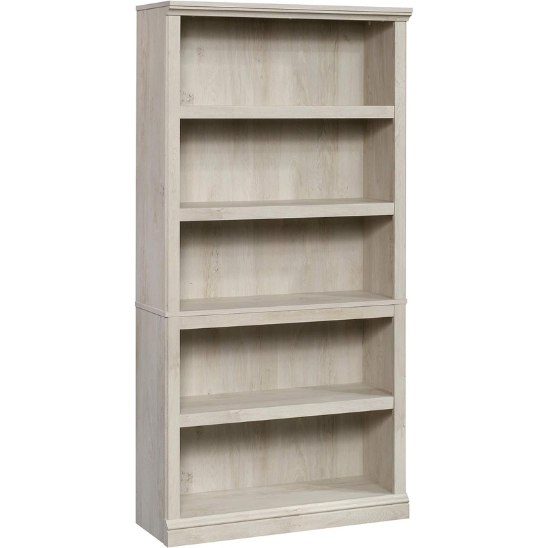 Sauder Miscellaneous Storage 5 Bookcase/Book Shelf, L: 35.28 x W: 13.23 x H: 69.76, Chalked Chestnut finish
