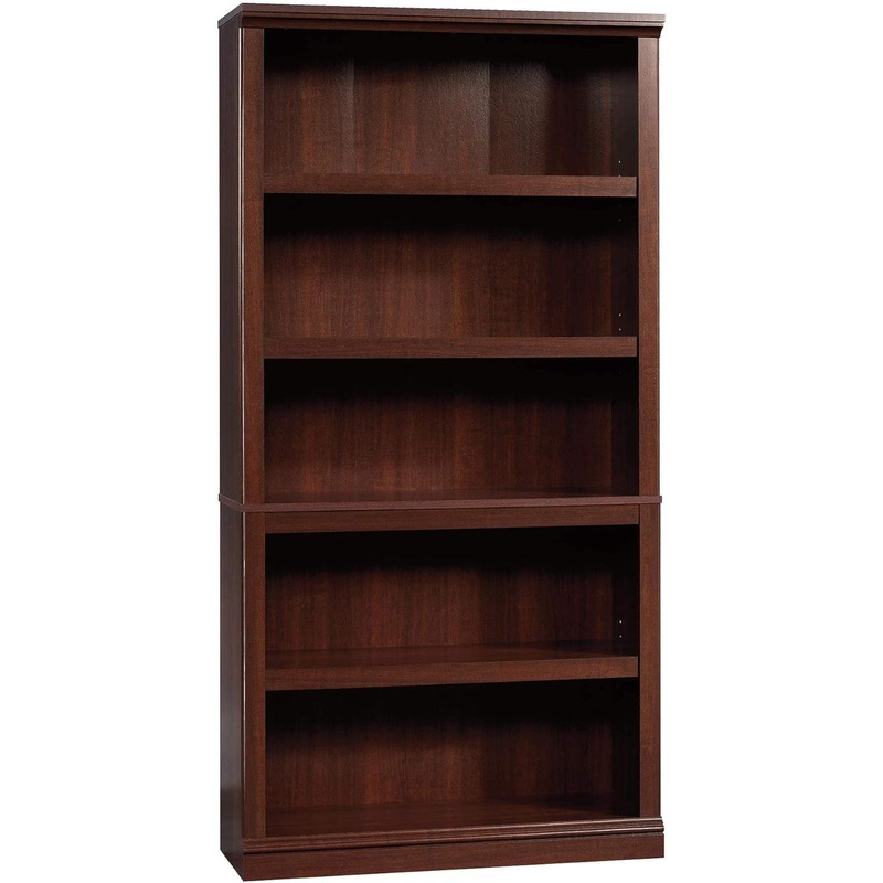 Sauder Miscellaneous Storage 5 Bookcase/Book Shelf, L: 35.28 x W: 13.23 x H: 69.76, Select Cherry finish