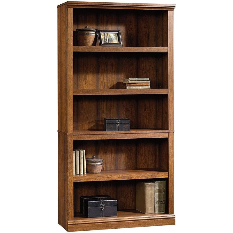 Sauder Miscellaneous Storage 5 Bookcase/Book Shelf, L: 35.28 x W: 13.23 x H: 69.76, Washington Cherry finish