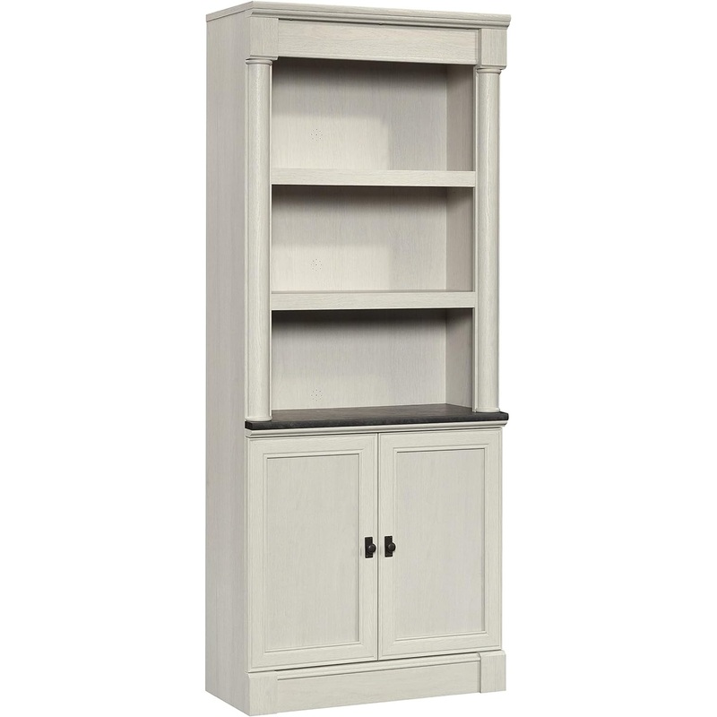 Sauder Palladia 5-Shelf Library Bookcase/Book Shelf, Glacier Oak Finish