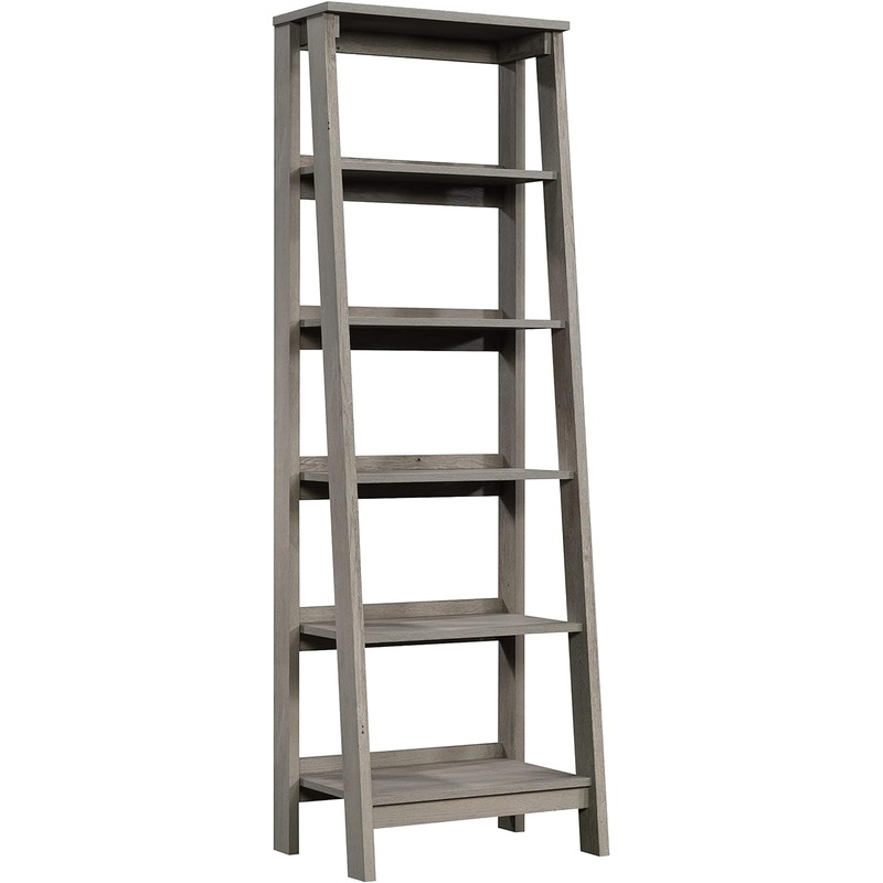 Sauder Trestle 5-Shelf Open Display Bookcase/Book Shelf, Mystic Oak Finish
