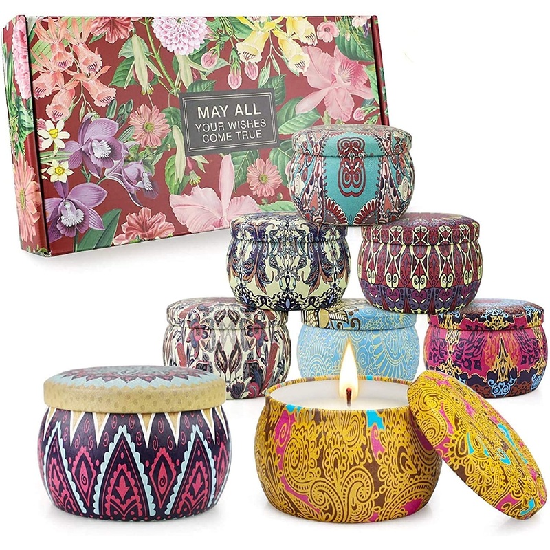 Scented Candles, Valentines Day Gifts for Her, 8 Pack Scented Candle Gift Set