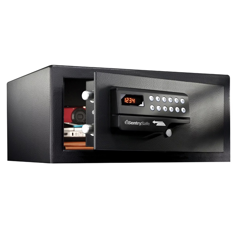 Sentry Safe X041E Electronic Lock/Card Swipe Security Safe, 1.1 ft3, 18w x 16d x 9h, Black