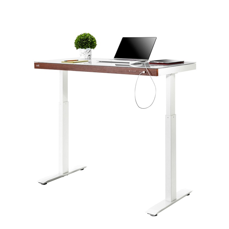 Seville Classics airLIFT 48 Tempered Glass Electric Sit-Stand Desk