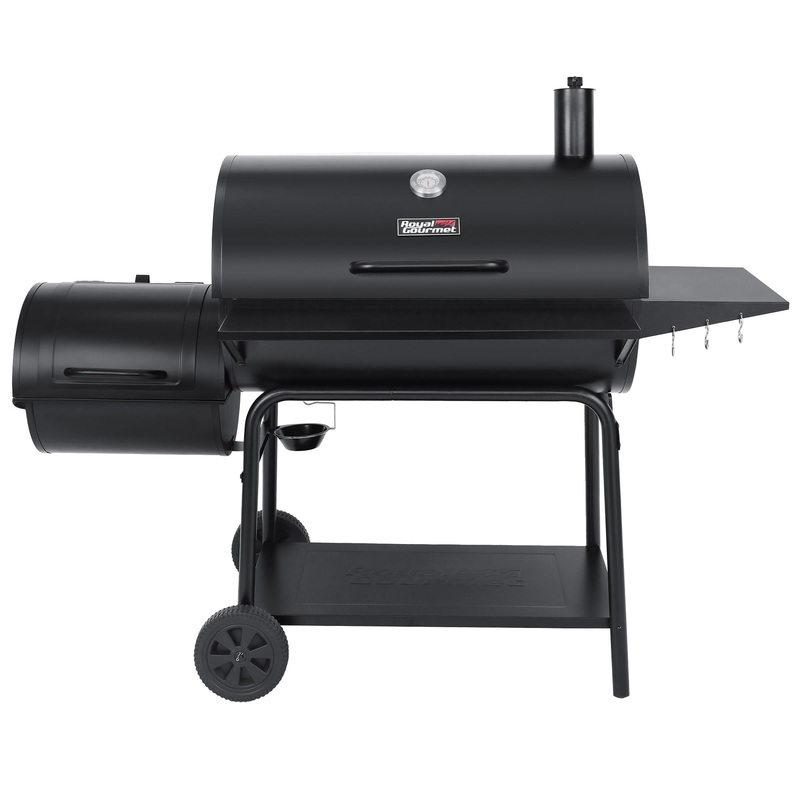 Royal Gourmet CC2036F 36 Charcoal Barrel Grill with Offset Smoker