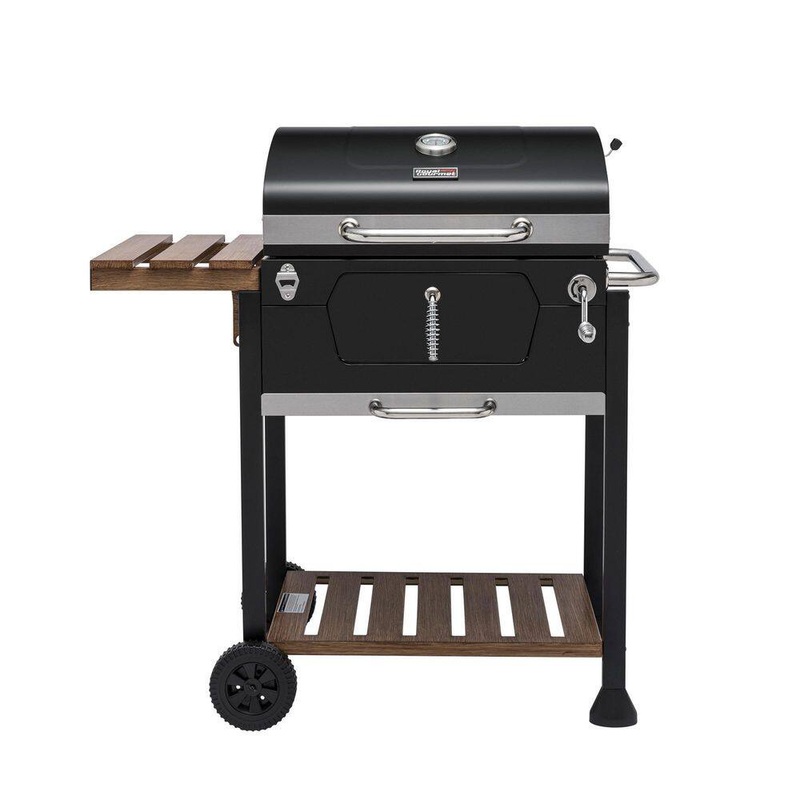 Royal Gourmet CD1824M 24 in. Charcoal Grill, BBQ Smoker with Handle and Folding Table