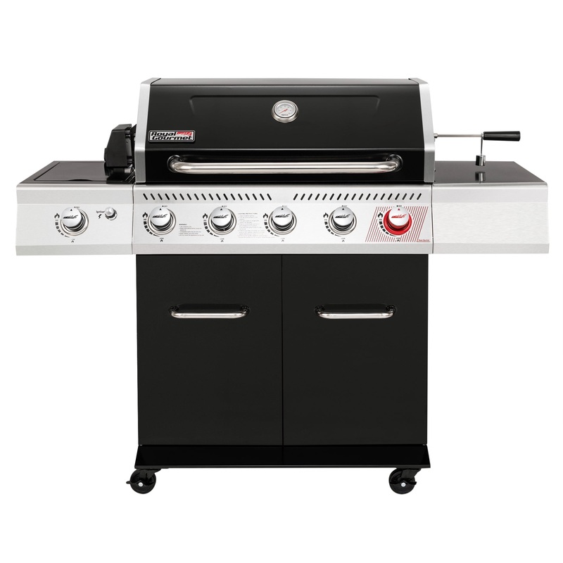 Royal Gourmet GA5404H Deluxe 5-Burner Gas Grill with Rotisserie Kit, Sear Burner, and Side Burner