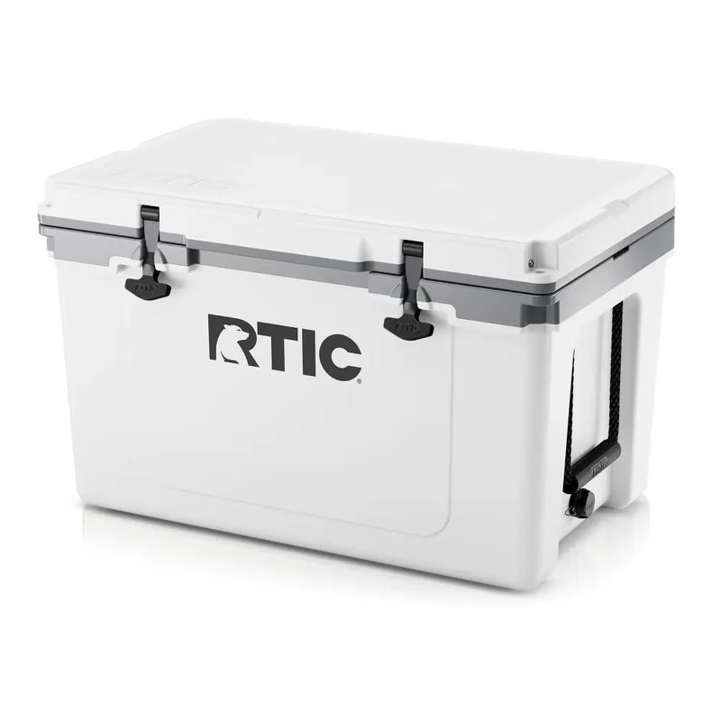 RTIC 52 QT Ultra-Light Hard-Sided Ice Chest Cooler, Fits 76 Cans, White & Grey