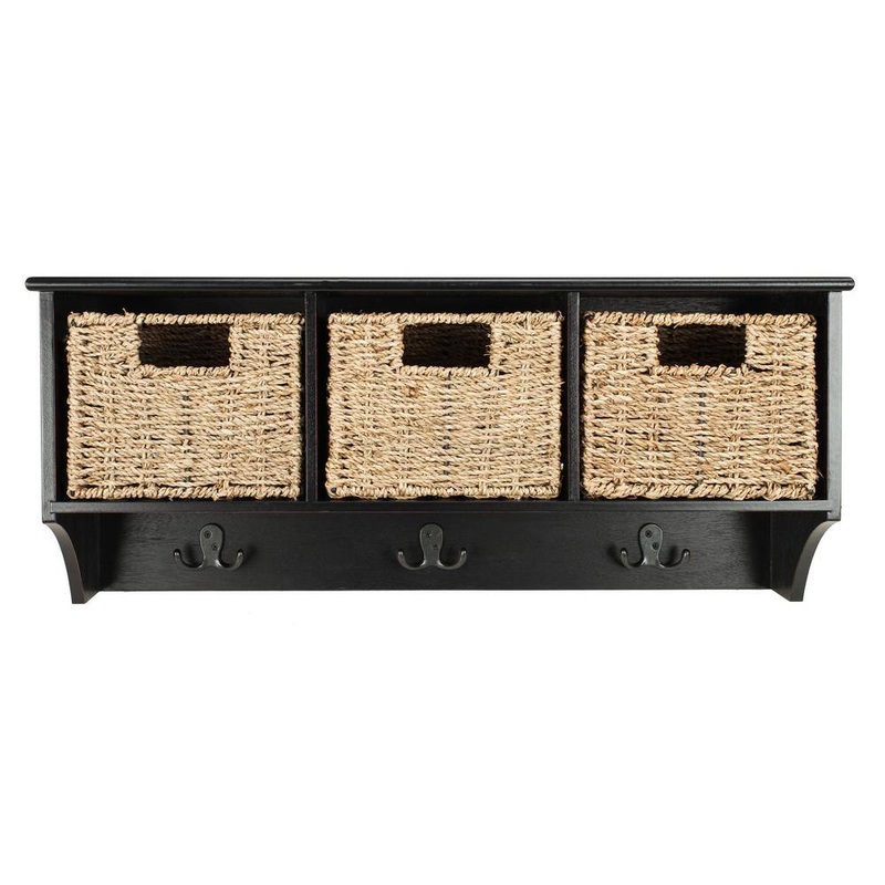 SAFAVIEH HAC5700A Finley Black Coat Rack with Storage