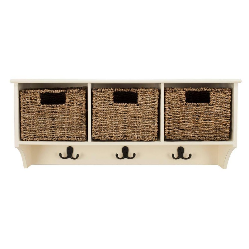 SAFAVIEH HAC5700C Finley White Coat Rack with Storage