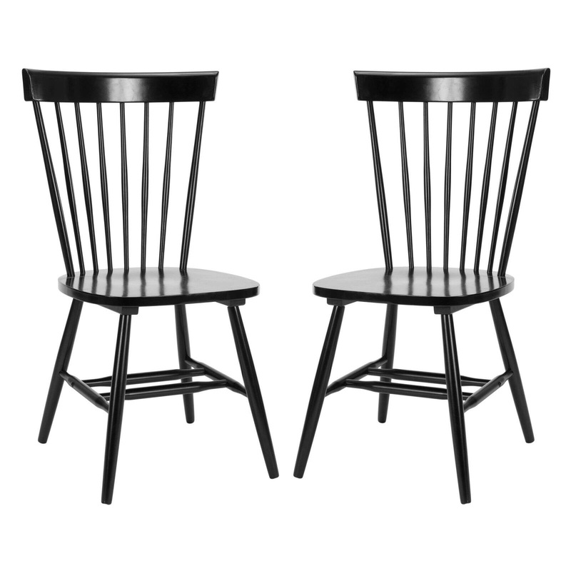 SAFAVIEH Parker 17H Spindle Dining Chair Set of 2 Black