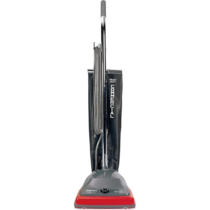 Sanitaire EUKSC679J Commercial Shake Out Bag Upright Vacuum Cleaner with 5 Amp Motor, 12 Cleaning Path,Red