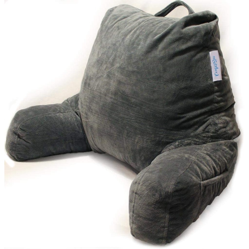 Reading Pillow Bed Wedge Large Adult Backrest Lounge Cushion (Grey)