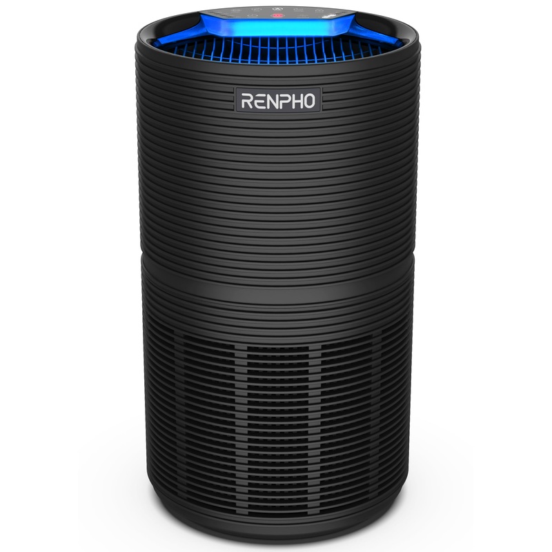 RENPHO Air Purifier for Home Large Room 1200 Sq.ft, H13 True HEPA Filter Air Purifier for Smoke Allergies Pet Dander, Air Cleaner Eliminates Pollen Dust Odor, Ozone Free