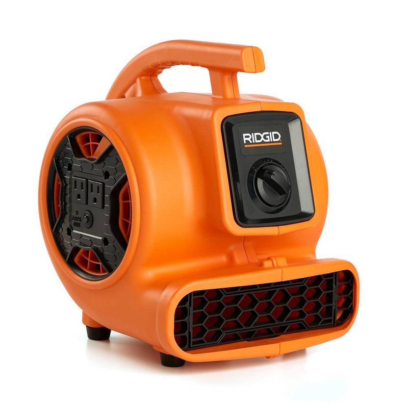 RIDGID AM2265 600 CFM 3-Speed Portable Blower Fan Air Mover with Daisy Chain, 3 Operating Positions for Water Damage Restoration