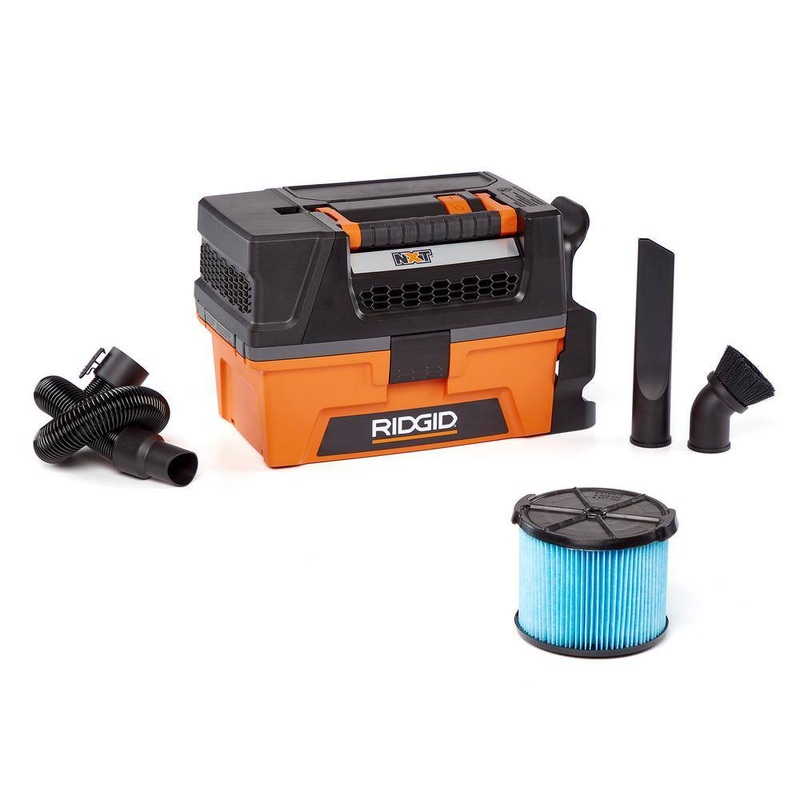 RIDGID HD0300 3 Gallon 5.0 Peak HP NXT Wet/Dry Shop Vacuum with Filter, Expandable Locking Hose and Accessories