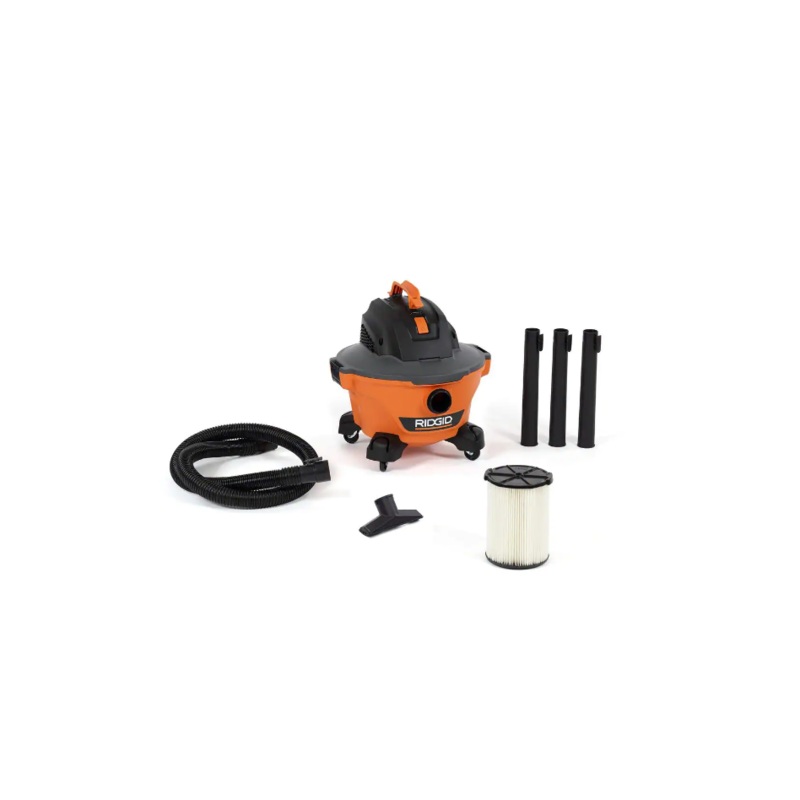 RIDGID HD06001 6 Gal. 3.5-Peak HP NXT Wet/Dry Shop Vacuum with Filter, Hose and Accessories