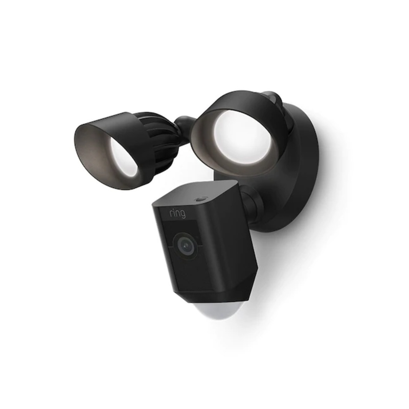 Ring  Floodlight Cam Wired Plus  Hardwired Outdoor Smart Security Camera with Two LED Floodlights  Black