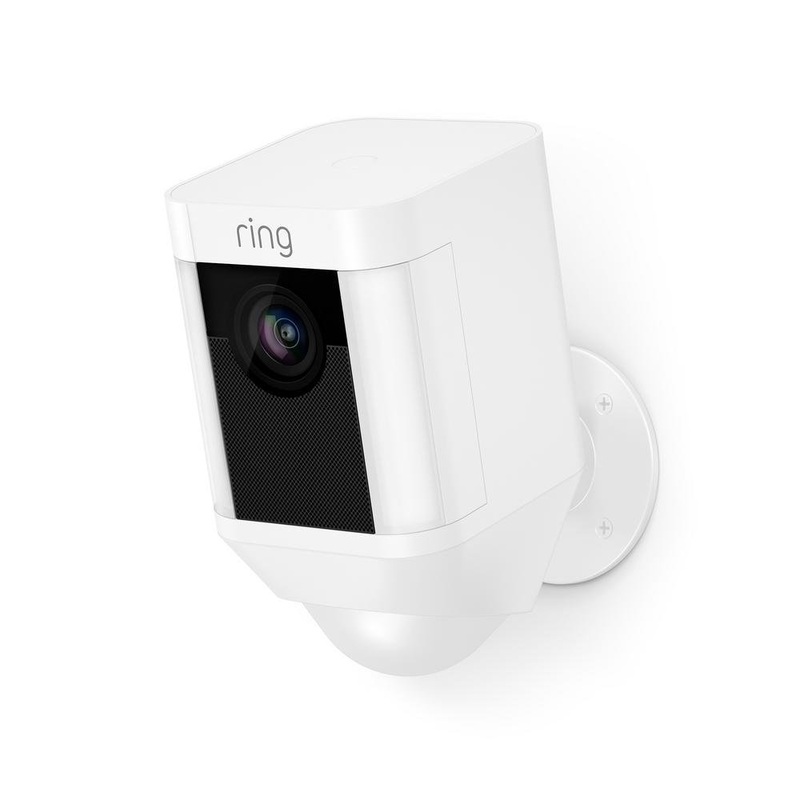 Ring  Spotlight Cam Battery  Battery-powered Outdoor Smart Security Camera with One LED Spotlight  White