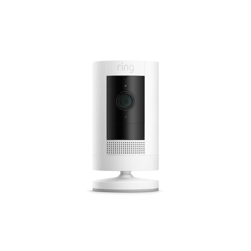 Ring Stick Up Cam Battery  Battery-powered Indoor/Outdoor Smart Security Camera with two-way talk  White