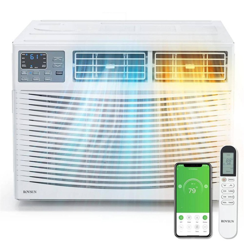 ROVSUN K2G46000626 8,000 BTU (DOE) 115 Volts WIFI Window Air Conditioner 350 sq. ft. with Heater in White