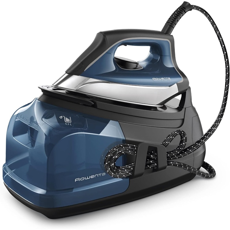 Rowenta Perfect Steam Pro Stainless Steel Soleplate Professional Steam Station for Clothes 1.1 Liter Removable Tank 1800 Watts Ironing, Fabric Steamer, Garment Steamer DG8624