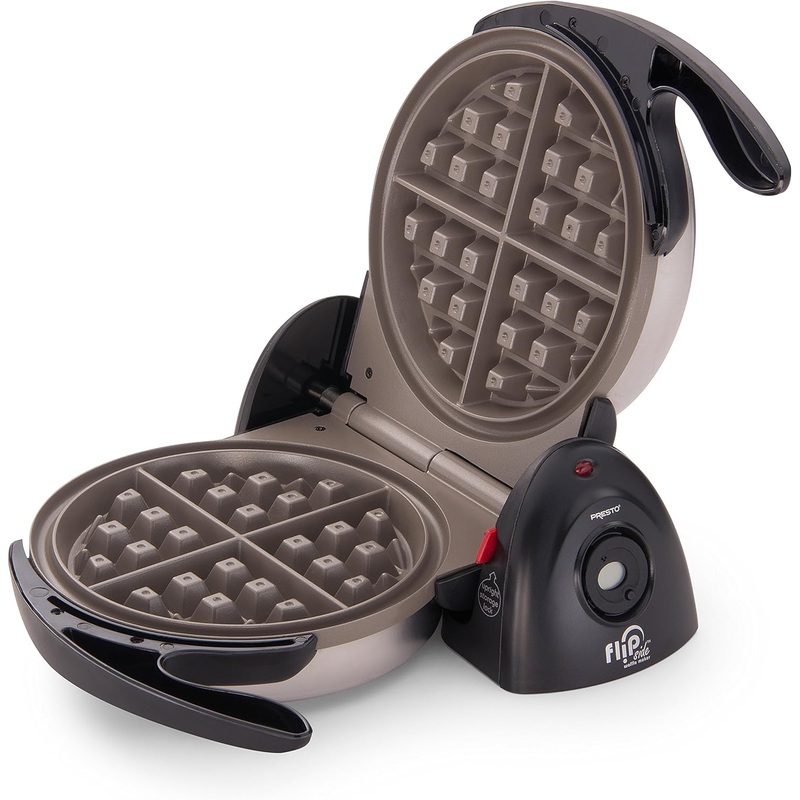 Presto 03510 Ceramic FlipSide Belgian Waffle Maker, BlackGray (Pack of 2)