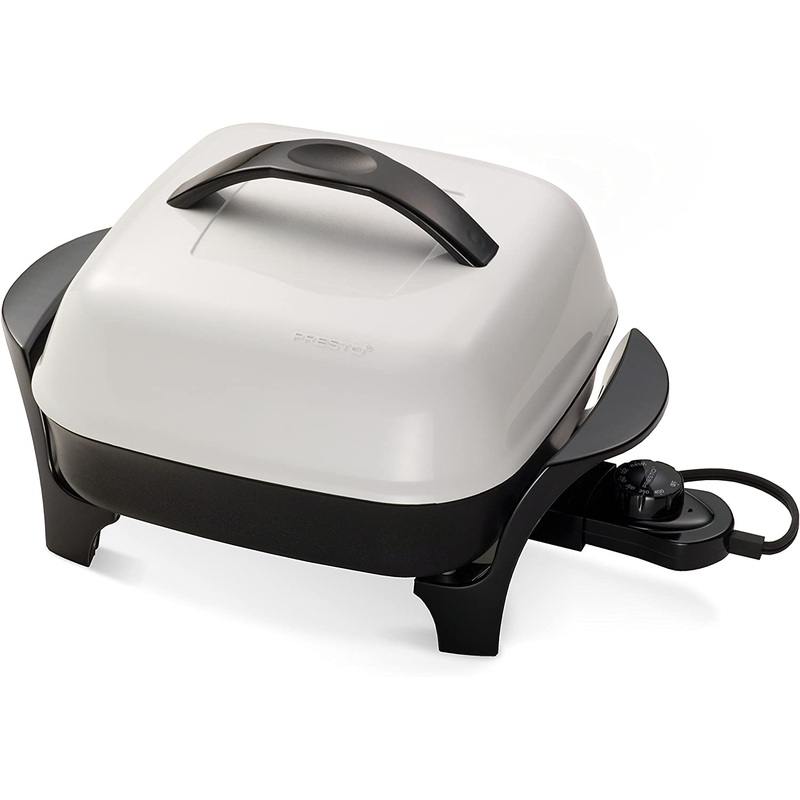 Presto 06620 11-Inch Electric Skillet,Black/White