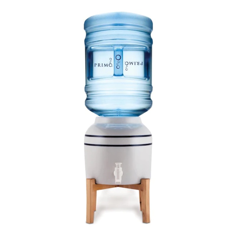Primo  Water Cooler  Easy Top Loading Ceramic Countertop Water Dispenser/Crock with Stand  for 3 or 5 Gallon Jugs  Instant Fresh Water