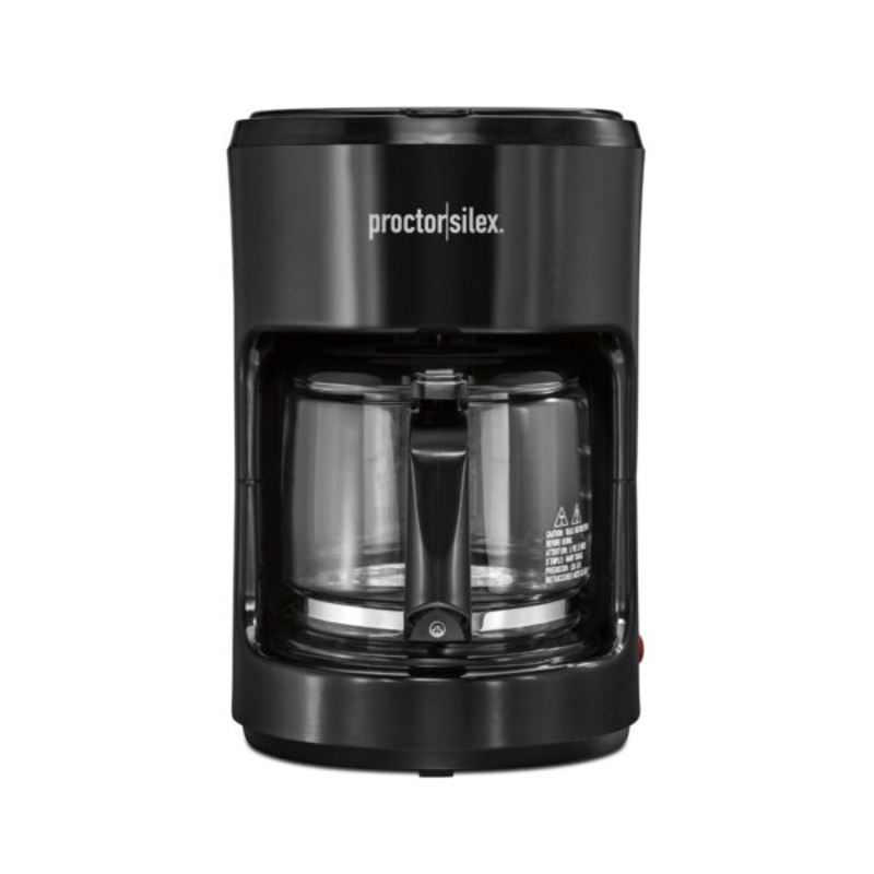 Proctor Silex Coffee Maker, 10 Cup with Glass Carafe, Black, Model 48351PS
