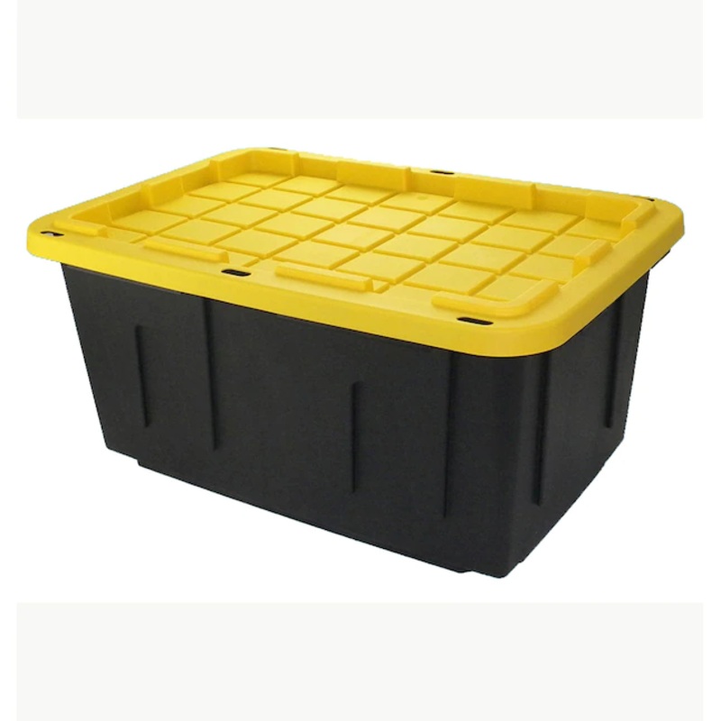Project Source  Commander Large 27-Gallon (108-Quart) Black Heavy Duty Tote with Standard Snap Lid