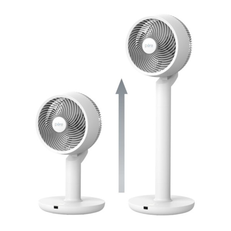 Pure Enrichment 2-in-1 Circulating Floor & Desk Fan  24 Fan Speeds, Vertical and Horizontal Oscillation, Optional Remote Control Operation, Auto-Off Timer and Sleep Mode  Ideal for the Whole House