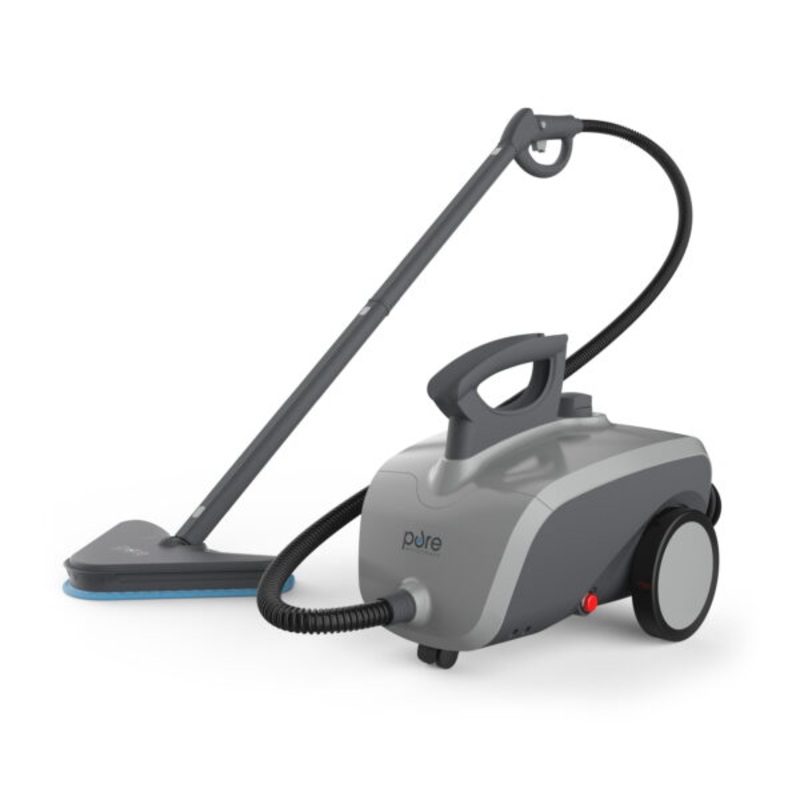 Pure Enrichment PureClean XL Rolling Steam Cleaner  Multi-Purpose Chemical-Free Steam Cleaner with 18 Accessories for Deep Cleaning Floors, Tiles, Grout, Windows, Grills, Ovens, and Vehicles