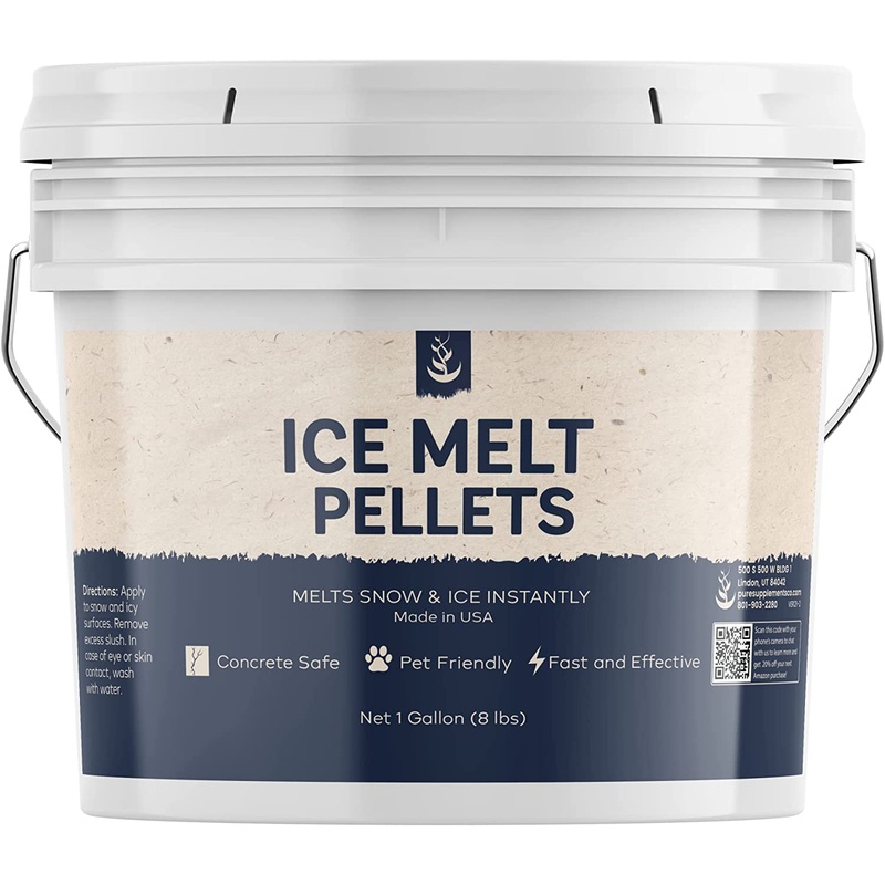 Pure Original Ingredients Ice Melt Pellets (1 Gallon) Fast-Acting & Powerful, Safe