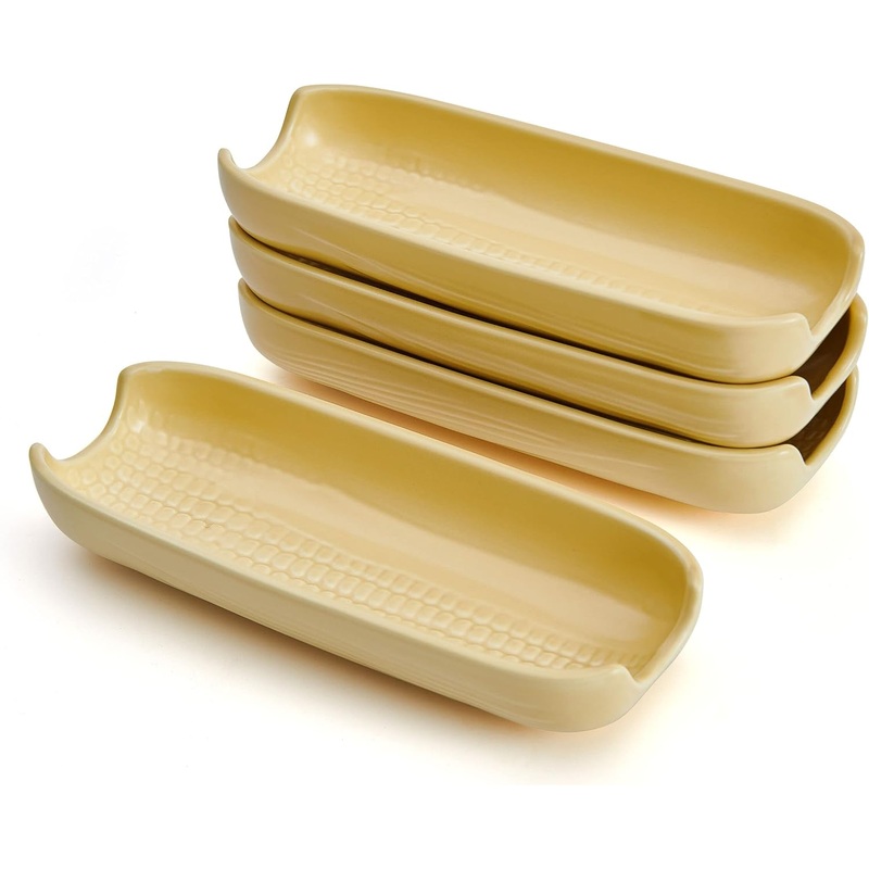 Pfaltzgraff Callie Stoneware Corn Dishes, Set Of 4, Yellow